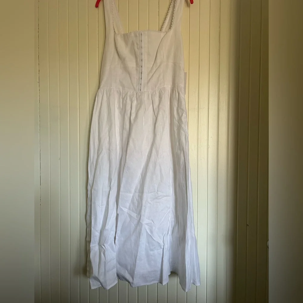 Reformation tagliatelle white linen dress 10 - Picture 5 of 5